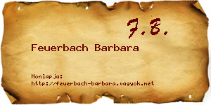 Feuerbach Barbara névjegykártya